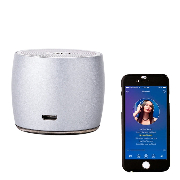 EWA A103 Portable Bluetooth Speaker Wireless Heavy Bass Bomm Box Subwoofer Phone Call Surround Sound Bluetooth Shower Speaker(Silver) - Mini Speaker by EWA | Online Shopping UK | buy2fix