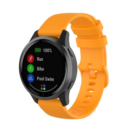 For Garmin Vivoactive 4 22mm Silicone Watch Band(Orange) - Watch Bands by buy2fix | Online Shopping UK | buy2fix