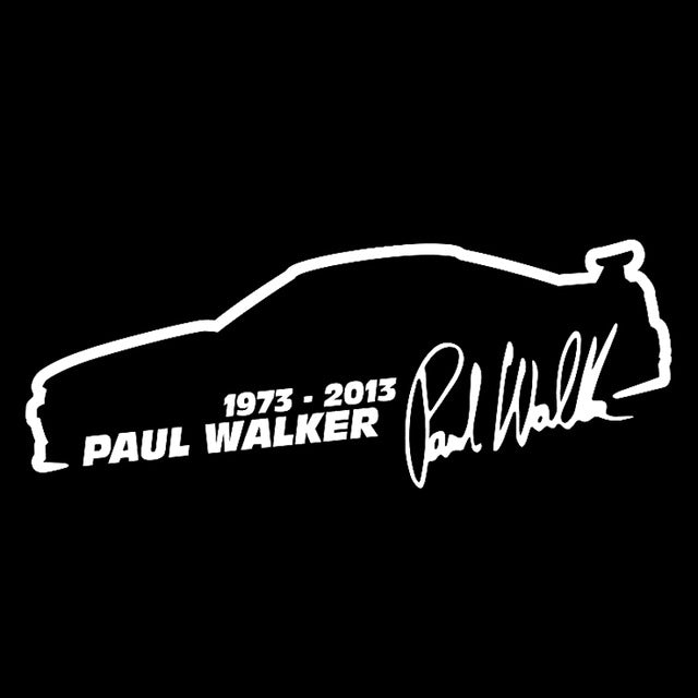 10 PCS Paul Walker Fashion Car Styling Vinyl Car Sticker, Size: 13x5cm(Silver) - Decorative Sticker by buy2fix | Online Shopping UK | buy2fix