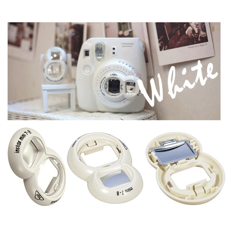 2PCS Selfie Mirror for Polaroid Mini7s / Mini8(White) - Camera Accessories by buy2fix | Online Shopping UK | buy2fix