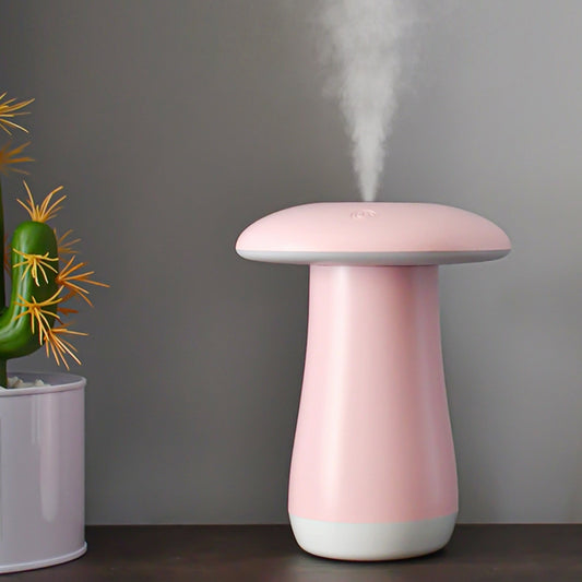 Mushroom Aromatherapy Night Light Bedroom Bedside Sleep Air Humidifier Sleep Aid Lamp Automatic Alcohol Sprayer(Pink) - Home & Garden by buy2fix | Online Shopping UK | buy2fix