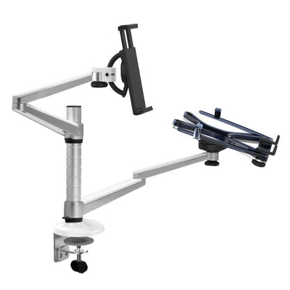 OA-9X Aluminum Alloy Height Adjustable Universal Rotation Double Arm Holder Notebook Tablet Combination Stand - Laptop Stand by buy2fix | Online Shopping UK | buy2fix