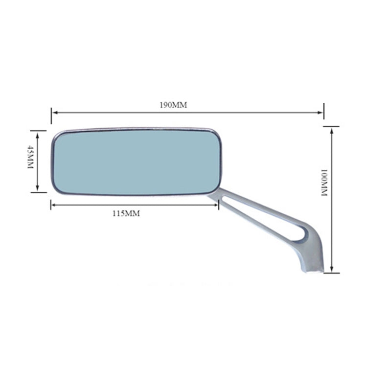 Anti-glare Square Aluminum Motorcycle Modified Rearview Mirror - Side Mirrors by buy2fix | Online Shopping UK | buy2fix