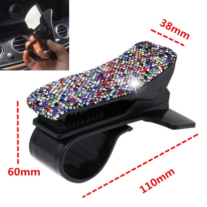 Diamond Car Phone Holder 360 Degree Rotating Creative Car Dashboard Mobile Holders(Black Color Mixing) - Car Holders by buy2fix | Online Shopping UK | buy2fix