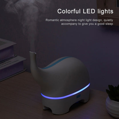 Mini Elephant Style 2.4MHz Ultrasound Household Air Purification USB Charging LED Light Humidifying Aromatherapy Purifier, Size:165x77.4x155 mm(White) - Home & Garden by buy2fix | Online Shopping UK | buy2fix