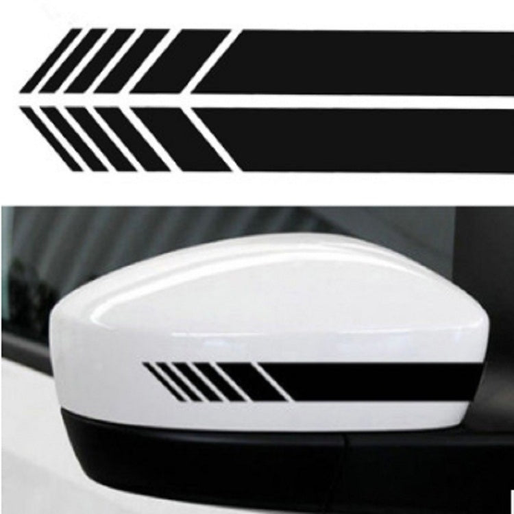 10 PCS Simple Rearview Mirror Car Stickers Rearview Mirror Personality Scratches Reflective Car Stickers(Black) - Decorative Sticker by buy2fix | Online Shopping UK | buy2fix