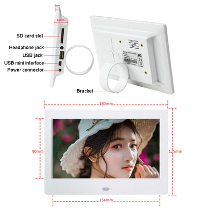 DPF-706 7 inch Digital Photo Frame LED Wall Mounted Advertising Machine, Plug:AU Plug(Black) - Consumer Electronics by buy2fix | Online Shopping UK | buy2fix