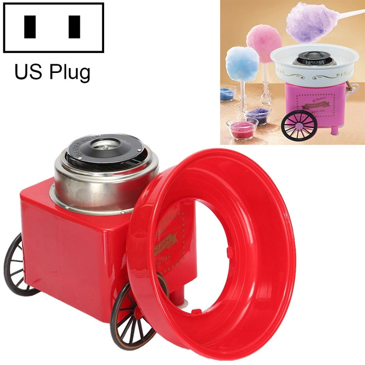 Retro Trolley Mini Cotton Candy Machine, Specification:U.S. Regulations 110 V(Red) - Home & Garden by buy2fix | Online Shopping UK | buy2fix