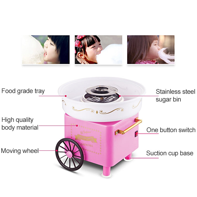 Retro Trolley Mini Cotton Candy Machine, Specification:U.S. Regulations 110 V(Red) - Home & Garden by buy2fix | Online Shopping UK | buy2fix