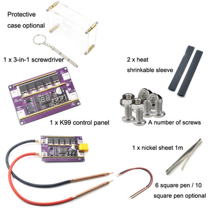 Model Airplane Battery Version 12V Digital Display DIY Battery Spot Welding Machine Pen Control, Style:10 Square Pen With Case - Home & Garden by buy2fix | Online Shopping UK | buy2fix