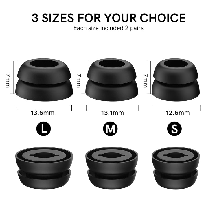 For Samsung Galaxy Buds Pro AhaStyle PT168 Silicone Earphone Earcups, Size:S+M+L(Black) - Anti-dust & Ear Caps by AhaStyle | Online Shopping UK | buy2fix