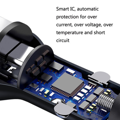 QIAKEY QK739 Dual Ports Fast Charge Car Charger(Black) - Car Charger by QIAKEY | Online Shopping UK | buy2fix