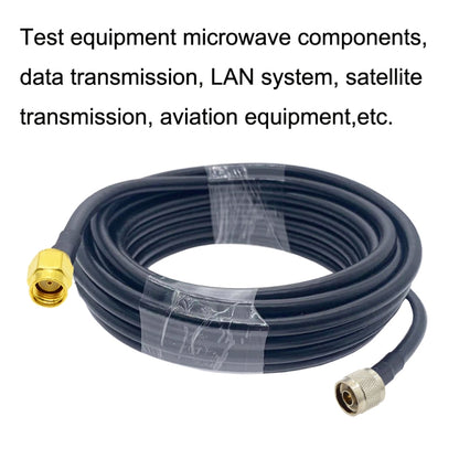 RP-SMA Male to N Male RG58 Coaxial Adapter Cable, Cable Length:10m - Connectors by buy2fix | Online Shopping UK | buy2fix