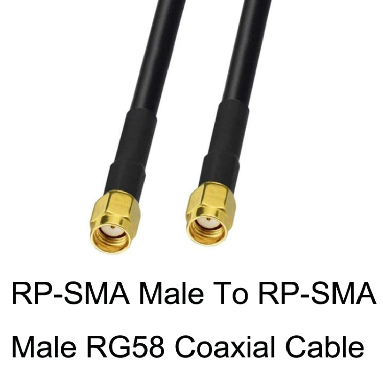 RP-SMA Male To RP-SMA Male RG58 Coaxial Adapter Cable, Cable Length:10m - Connectors by buy2fix | Online Shopping UK | buy2fix