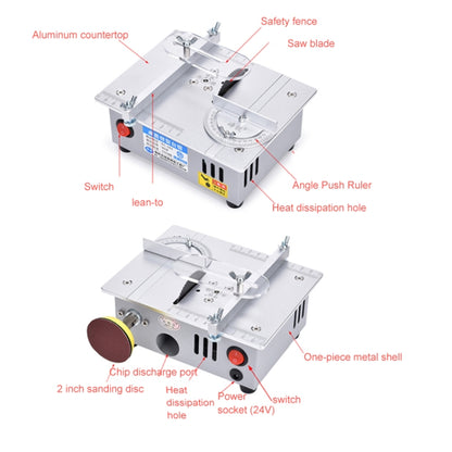 S6  96W Multifunctional Model Desktop Mini Table Saw Cutter,Spec: Standard Version(EU Plug) - Electric Saws & Accessories by buy2fix | Online Shopping UK | buy2fix