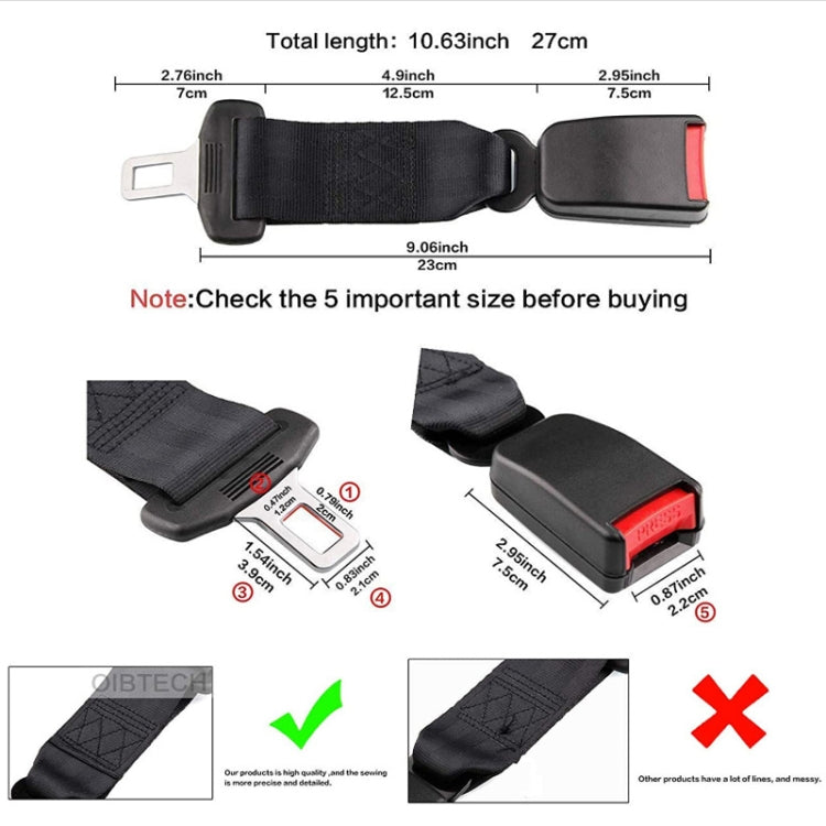 2 PCS Child And Pregnant Woman Car Seat Belt Extender, Length:26cm(Black) - In Car by buy2fix | Online Shopping UK | buy2fix