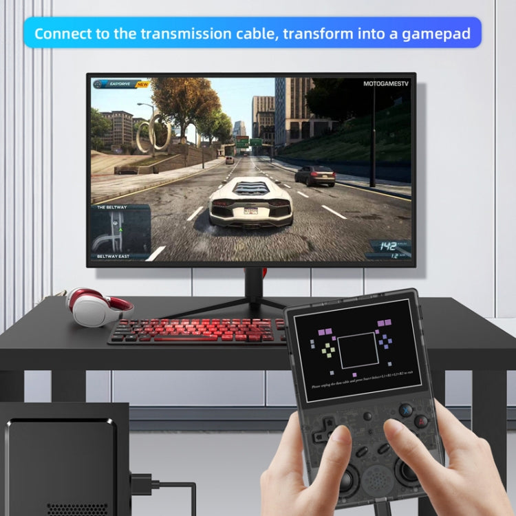 ANBERNIC RG353VS 3.5 Inch Wireless Game Box Linux Single OS Handheld Game Console 256G 35000 Games(Transparent Black) - Pocket Console by ANBERNIC | Online Shopping UK | buy2fix