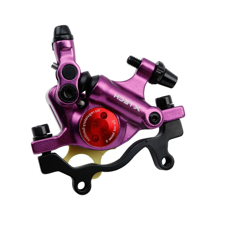 ZOOM HB100 Mountain Bike Hydraulic Brake Caliper Folding Bike Cable Pull Hydraulic Disc Brake Caliper, Style:Rear(Purple) - Bicycle Brake Parts by Zoom | Online Shopping UK | buy2fix