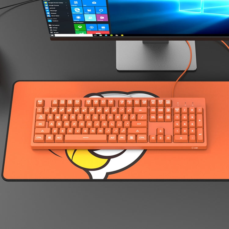 Ajazz DKS100 104 Keys Office Luminous Game Tea Axis Mechanical Keyboard, Cable Length: 1.5m(Orange) - Wired Keyboard by Ajazz | Online Shopping UK | buy2fix