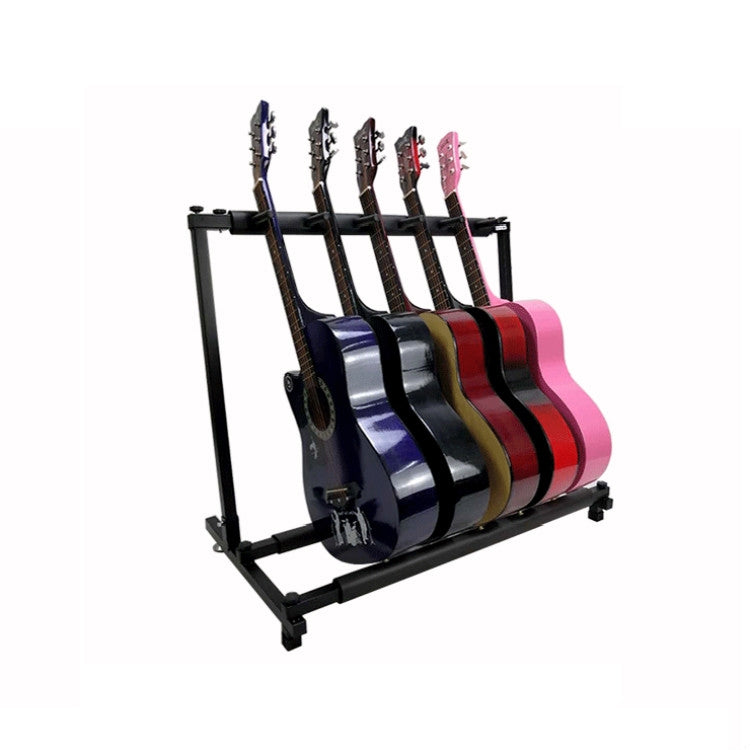 Foldable Long Metal Guitar Display Stand Shelf, Specification:Seven Racks - Stringed Instruments by buy2fix | Online Shopping UK | buy2fix