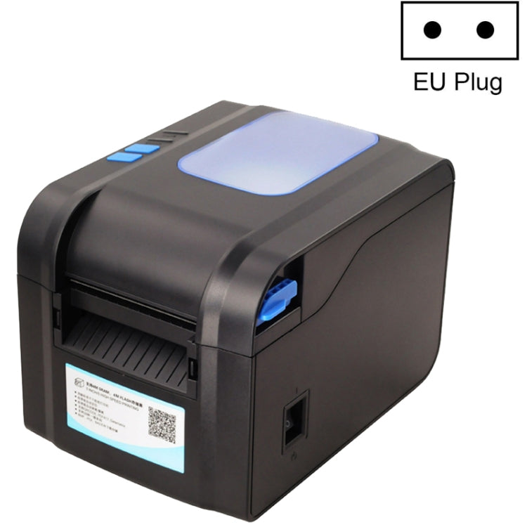 Xprinter XP-370B Barcode Printer Self-adhesive QR Code Printer Label Clothing Tag Thermal Ticket Machine(EU Plug) - Consumer Electronics by Xprinter | Online Shopping UK | buy2fix