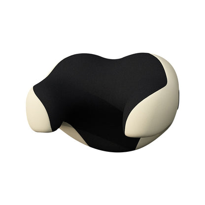 U-shaped Car Headrest Car Memory Foam Neck Pillow(Apricot Black) - Seat Accessories by buy2fix | Online Shopping UK | buy2fix