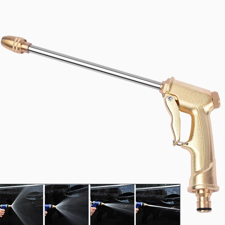 Electroplating Extension Rod Car Wash Water Gun Household Brush Car Gun Garden Watering Gun(Gold) - Car Washer & Accessories by buy2fix | Online Shopping UK | buy2fix