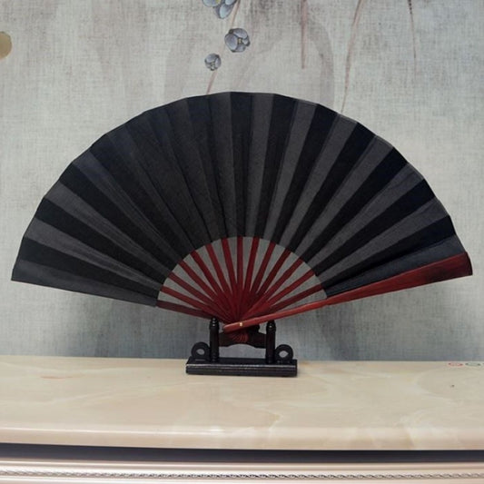 8 inch Pure Color Blank Silk Cloth Folding Fan Chinese Style Calligraphy Painting Fan(Black) - Home & Garden by buy2fix | Online Shopping UK | buy2fix