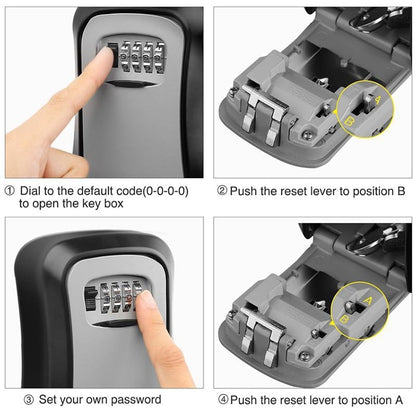 HG2 Arc Wall Mounted Password Key Box(Green) - Security by buy2fix | Online Shopping UK | buy2fix