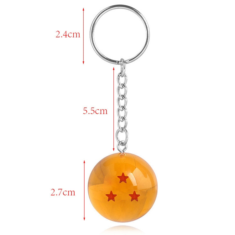 2 PCS Anime 7 Stars Balls 2.7cm PVC Figures Toys Keychain(1 star) - Key Rings by buy2fix | Online Shopping UK | buy2fix