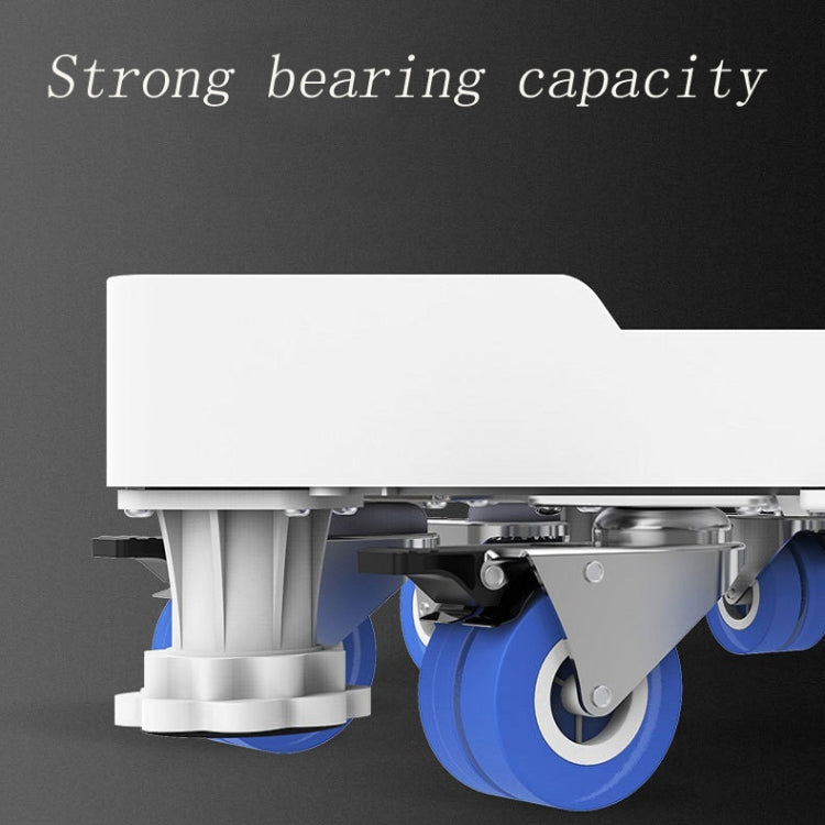 Single Tube 4 Wheels + 4 Legs Adjustable Stainless Steel Refrigerator Bracket Washing Machine Base Bracket - Home & Garden by buy2fix | Online Shopping UK | buy2fix