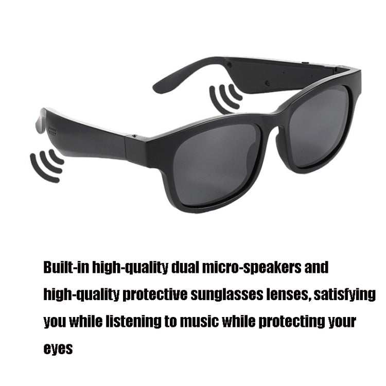 A12 Smart Bluetooth Audio Sunglasses Bluetooth Glasses(Black) - Bluetooth Earphone by buy2fix | Online Shopping UK | buy2fix