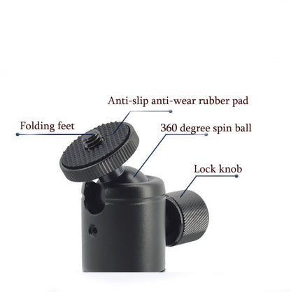 BH-905 Mini Desktop Aluminum Alloy Tripod Mini Ball Head 360 Degree Pan 90 Degree Tilt Tripod - Camera Accessories by buy2fix | Online Shopping UK | buy2fix