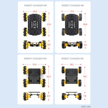 Waveshare Smart Mobile Robot Chassis Kit, Chassis:Normal(Mecanum Wheels) - Robotics Accessories by Waveshare | Online Shopping UK | buy2fix