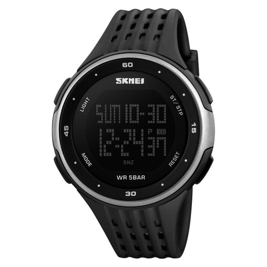 SKMEI 1219 Men Multi-Function Electronic Watch Outdoor Sports Watch(Silver) - Sport Watches by SKMEI | Online Shopping UK | buy2fix