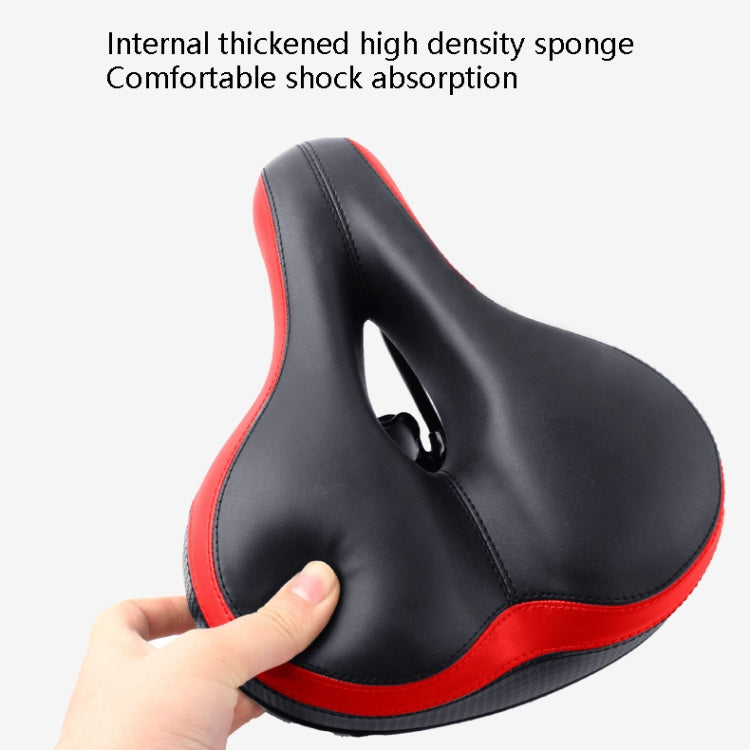 Reflective Seat Bicycle Seat Bicycle Saddle Seat(Black Red) - Outdoor & Sports by buy2fix | Online Shopping UK | buy2fix