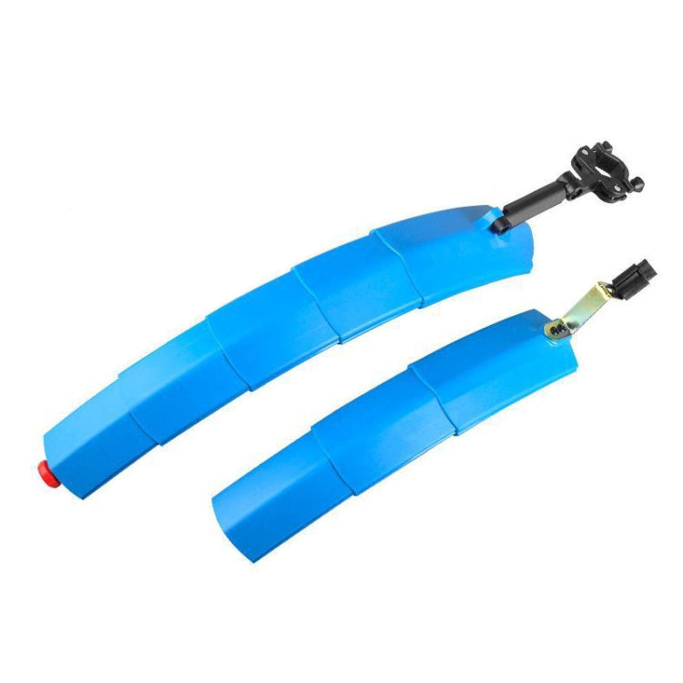 Bicycle Telescopic Folding Mudguard  27.5 Inch Extended Water Retaining LED Taillight(Blue) - Outdoor & Sports by buy2fix | Online Shopping UK | buy2fix