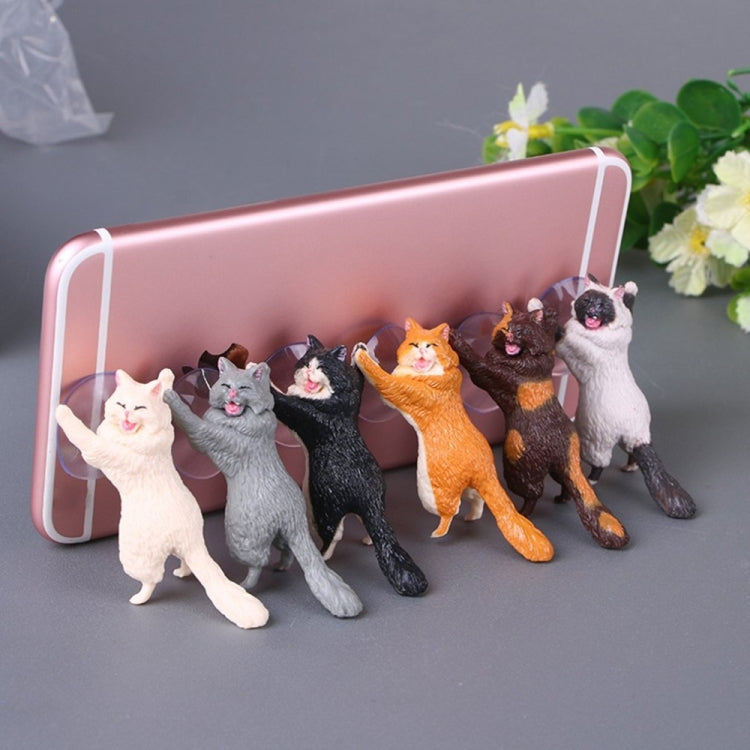 60 PCS Sucker Design Cute Cat Smartphone Holder(Gray) - Desktop Holder by buy2fix | Online Shopping UK | buy2fix