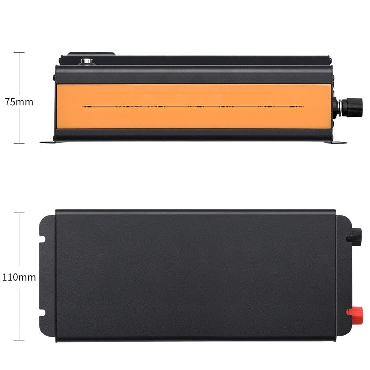 XUYUAN 6000W Car Inverter LED Colorful Atmosphere Light 4 USB Charging Converter, UK Plug, Specification: 24V-220V - Modified Square Wave by buy2fix | Online Shopping UK | buy2fix