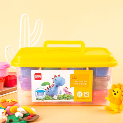 Deli Super Light Clay Tool Set Children Toy Mud Light Clay, Specification: 24 Colors - Modeling Clays by Deli | Online Shopping UK | buy2fix