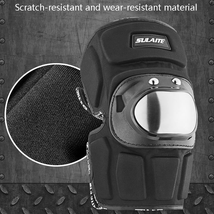 SULAITE Motorcyclist Stainless Steel  Windproof Shockproof Outdoor Sports Protective Gear Knee Pads+Elbow Pads - Protective Gear by SULAITE | Online Shopping UK | buy2fix