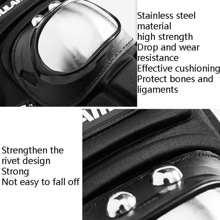 SULAITE Motorcyclist Stainless Steel  Windproof Shockproof Outdoor Sports Protective Gear Knee Pads+Elbow Pads - Protective Gear by SULAITE | Online Shopping UK | buy2fix