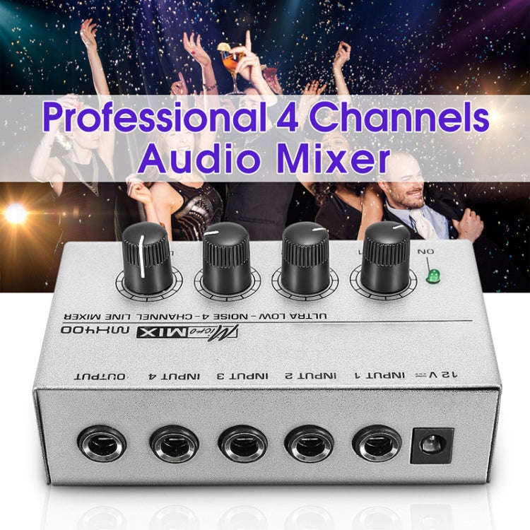 Mini Karaoke Audio Mixer4 Channel Line Mono Microphone Sound Mixing Amplifier For Family KTV - Consumer Electronics by buy2fix | Online Shopping UK | buy2fix