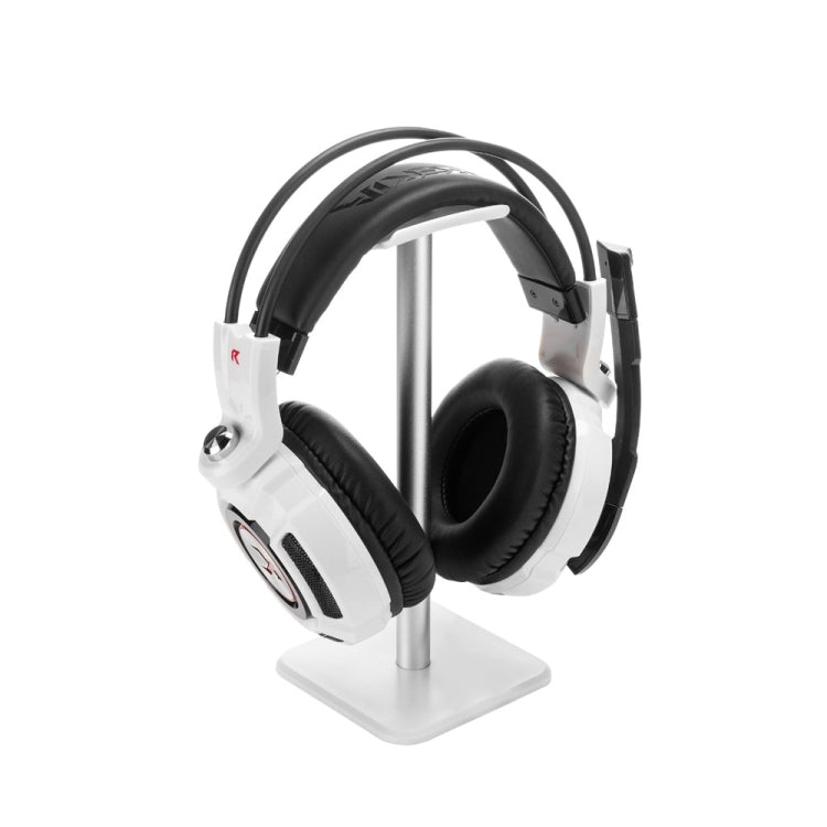 Headphone Holder Aluminum Alloy Internet Cafe Computer Headphone Stand Hanger Hook Display Shelf( D5 Silver White) - Headset Stand by buy2fix | Online Shopping UK | buy2fix