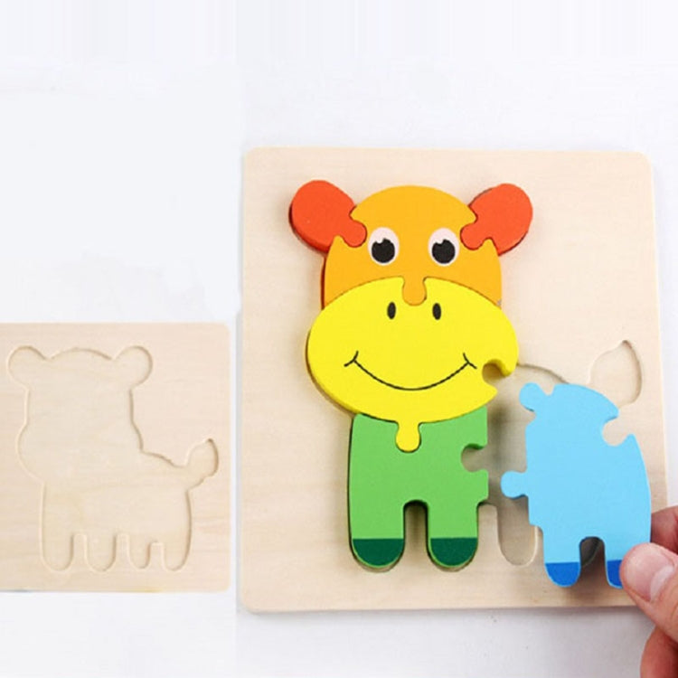 5 PCS Wooden Cartoon Animal Puzzle Early Education Small Jigsaw Puzzle Building Block Toy For Children(Panda) - Puzzle Toys by buy2fix | Online Shopping UK | buy2fix