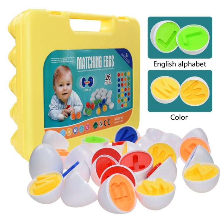 English Letters Matching Eggs Toys Color Shape Identification Simulation Egg Gift Box - Early Education Toys by buy2fix | Online Shopping UK | buy2fix