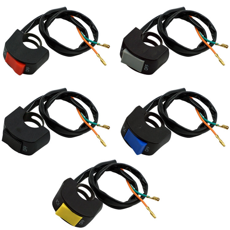 5 PCS Motorcycle Handlebar Tap Switch LED Headlight Break Extinguishing Fire Double Flash Switch(Blue Button) - Electrical System by buy2fix | Online Shopping UK | buy2fix