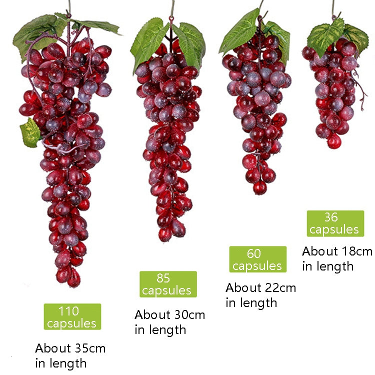 2 Bunches 85 Black Grapes Simulation Fruit Simulation Grapes PVC with Cream Grape Shoot Props - Camera Accessories by buy2fix | Online Shopping UK | buy2fix