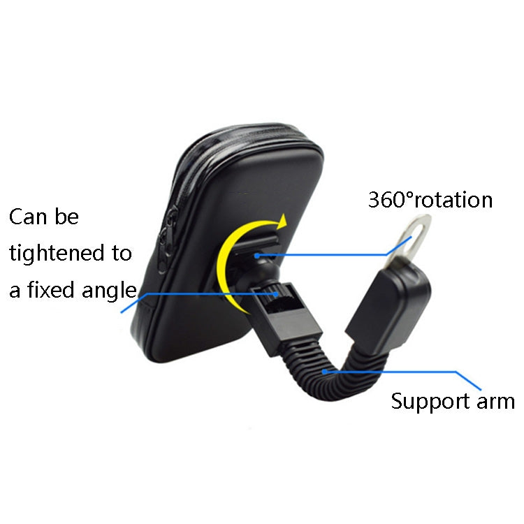 Outdoor Riding Motorcycle Bicycle Waterproof Mobile Phone Bracket,Style: Bicycle 5.5 inch Black - Holder by buy2fix | Online Shopping UK | buy2fix