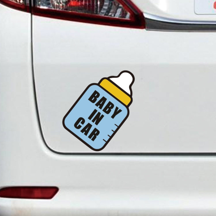 10 PCS There Is A Baby In The Car Stickers Warning Stickers Style: CT203 Baby X Blue Bottom Bottle Magnetic Stickers - Warning Sticker by buy2fix | Online Shopping UK | buy2fix